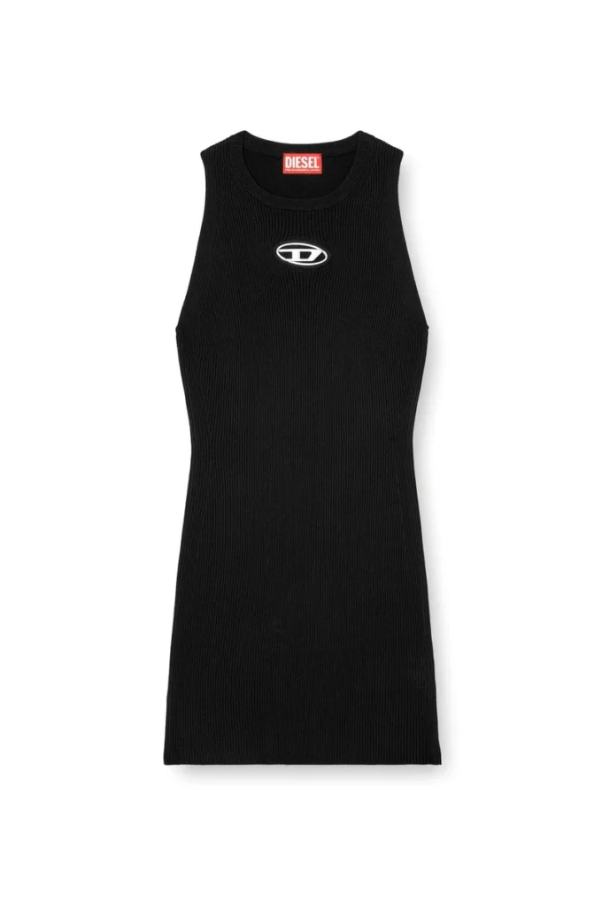 m-caddix Rochie fără mâneci din tricot cu nervuri