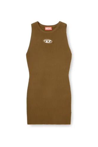 m-caddix Rochie fără mâneci din tricot cu nervuri