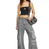 m-clarksvillex-c Top tubular din tricot cu logo decupat