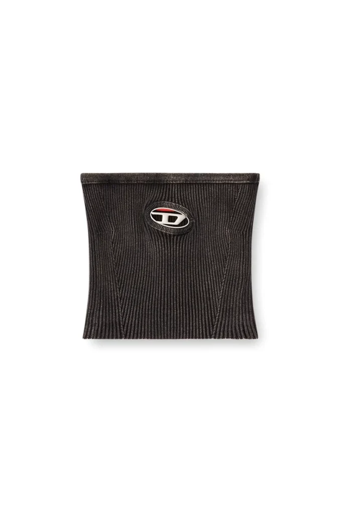 m-clarksvillex-c Top tubular din tricot cu logo decupat