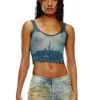 m-deidrina Top scurt din tricot metalic devoré m-deidrina Top scurt din tricot metalic devoré