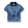 m-fenny Cardigan-cămașă indigo cu logo Phoenix m-fenny Cardigan-cămașă indigo cu logo Phoenix