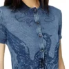 m-fenny Cardigan-cămașă indigo cu logo Phoenix m-fenny Cardigan-cămașă indigo cu logo Phoenix