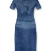 m-fenny-drs Rochie midi polo din tricot cu efect denim m-fenny-drs Rochie midi polo din tricot cu efect denim