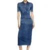 m-fenny-drs Rochie midi polo din tricot cu efect denim m-fenny-drs Rochie midi polo din tricot cu efect denim