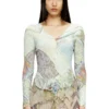 m-fiorina Cardigan scurt cu imprimeu medieval m-fiorina Cardigan scurt cu imprimeu medieval