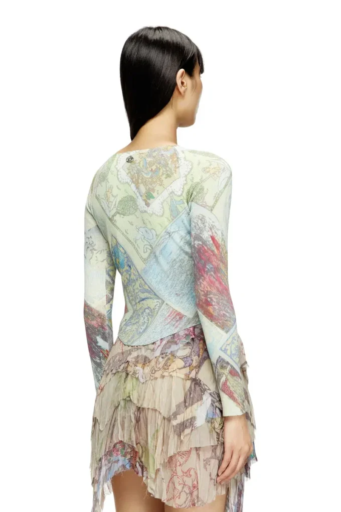 m-fiorina Cardigan scurt cu imprimeu medieval m-fiorina Cardigan scurt cu imprimeu medieval