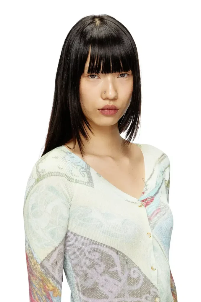 m-fiorina Cardigan scurt cu imprimeu medieval m-fiorina Cardigan scurt cu imprimeu medieval