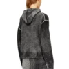 m-hermine Cardigan cu glugă și imprimeu inversat din lână m-hermine Cardigan cu glugă și imprimeu inversat din lână