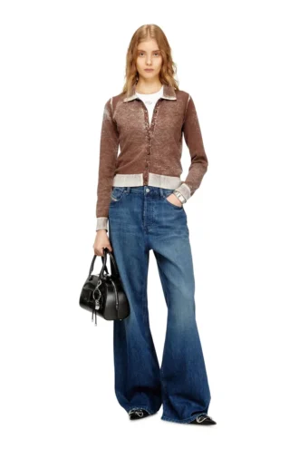 m-loren Cardigan cu imprimeu estompat pe revers