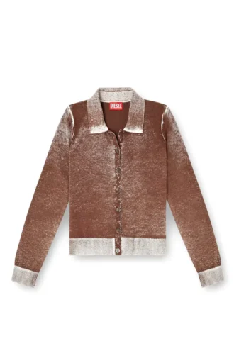 m-loren Cardigan cu imprimeu estompat pe revers
