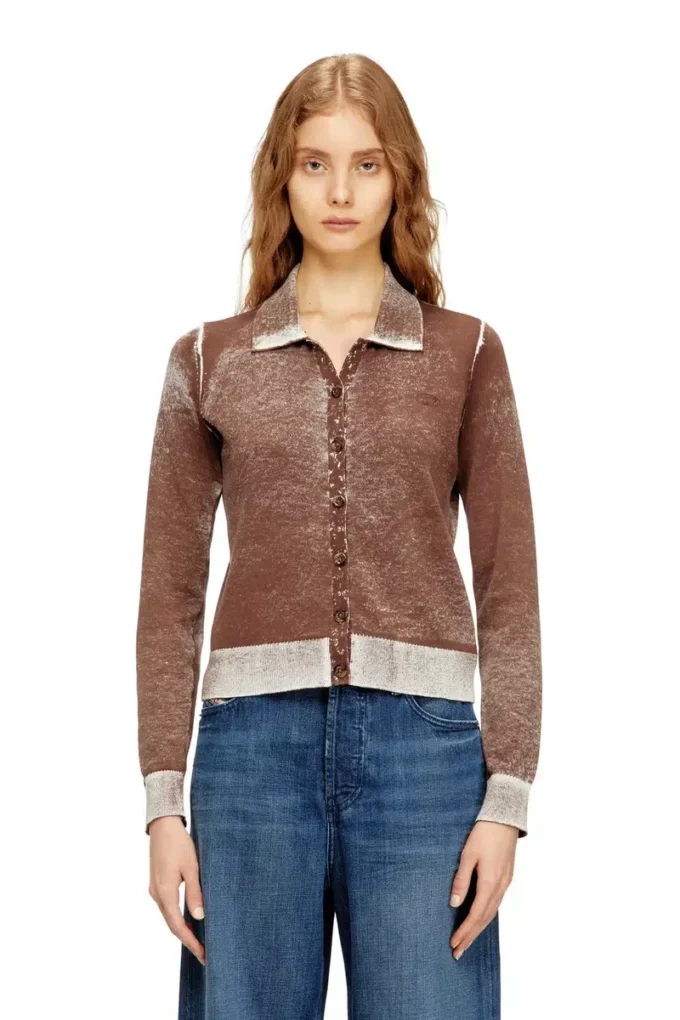 m-loren Cardigan cu imprimeu estompat pe revers m-loren Cardigan cu imprimeu estompat pe revers