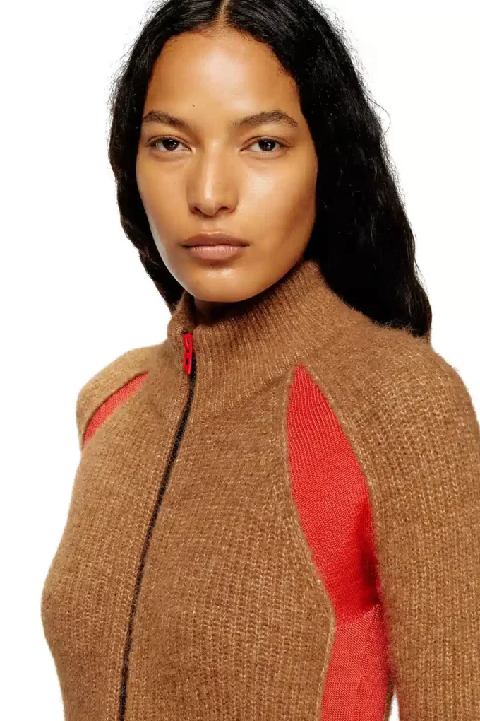 m-louise Cardigan din amestec de alpaca cu inserții contrastante m-louise Cardigan din amestec de alpaca cu inserții contrastante
