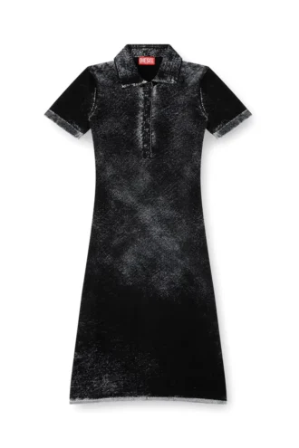 m-lourens Rochie midi polo din tricot cu imprimeu inversat