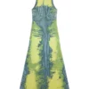 m-magias Rochie lungă din tricot metalic devoré m-magias Rochie lungă din tricot metalic devoré