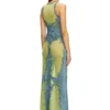 m-magias Rochie lungă din tricot metalic devoré m-magias Rochie lungă din tricot metalic devoré
