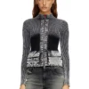m-melissa Cardigan cu fermoar și buzunare cargo din denim m-melissa Cardigan cu fermoar și buzunare cargo din denim