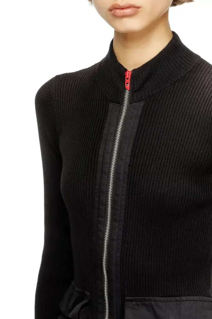 m-melissa Cardigan cu nervuri și buzunare cargo m-melissa Cardigan cu nervuri și buzunare cargo