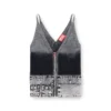 m-melly Tricou fără mâneci din tricot cu buzunare cargo din denim