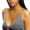 m-melly Tricou fără mâneci din tricot cu buzunare cargo din denim