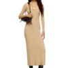 m-oloni Rochie midi din lână cu inserție m-oloni Rochie midi din lână cu inserție