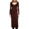 m-oloni Rochie midi din lână cu inserție m-oloni Rochie midi din lână cu inserție