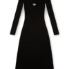 m-oloni Rochie midi din lână cu inserție m-oloni Rochie midi din lână cu inserție