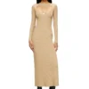 m-oloni Rochie midi din lână cu inserție m-oloni Rochie midi din lână cu inserție