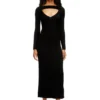 m-oloni Rochie midi din lână cu inserție m-oloni Rochie midi din lână cu inserție