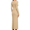m-oloni Rochie midi din lână cu inserție m-oloni Rochie midi din lână cu inserție