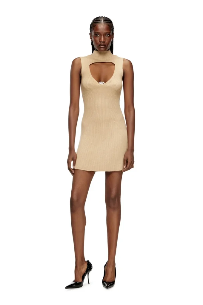 m-oloni-short Rochie mini din lână cu inserție m-oloni-short Rochie mini din lână cu inserție