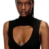 m-oloni-short Rochie mini din lână cu inserție m-oloni-short Rochie mini din lână cu inserție