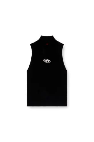 m-onervax-top Top cu guler înalt din tricot cu nervuri