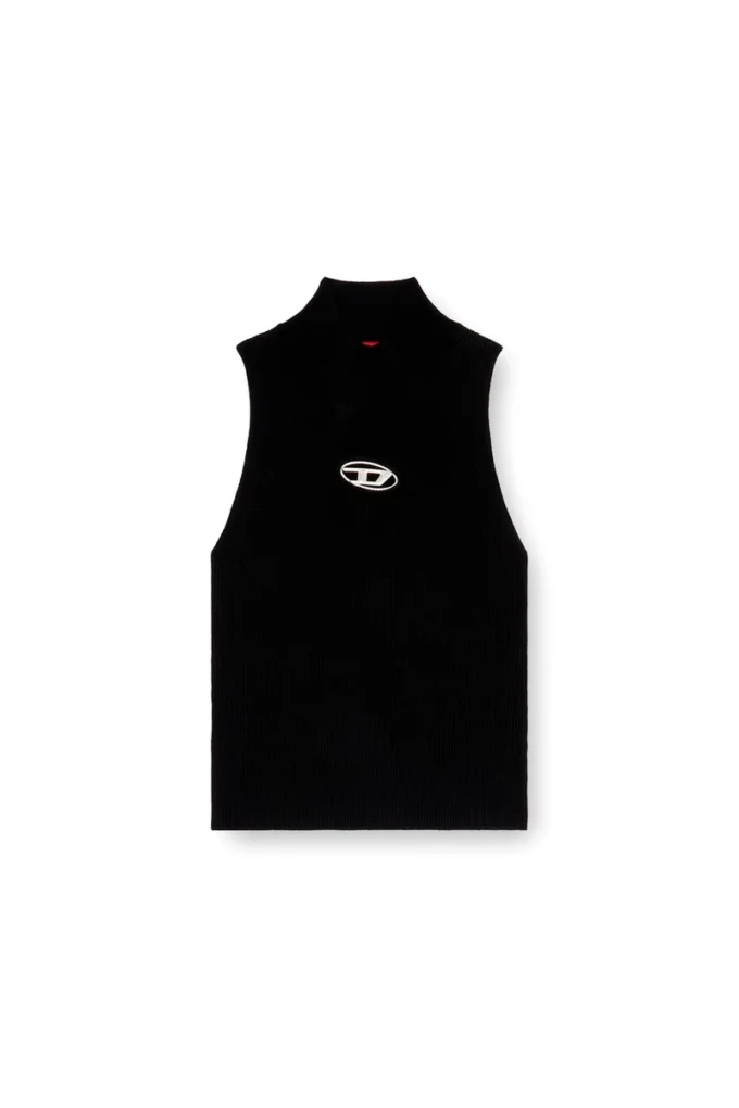 m-onervax-top Top cu guler înalt din tricot cu nervuri m-onervax-top Top cu guler înalt din tricot cu nervuri