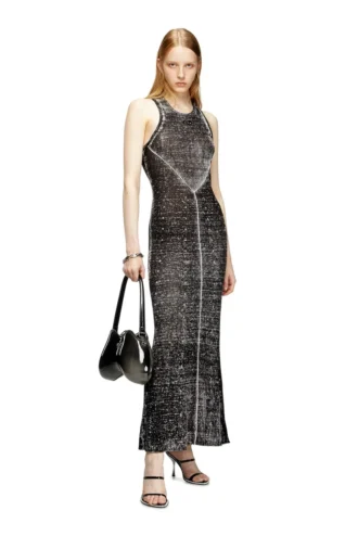 m-rab Rochie din tricot de in cu logo decupat m-rab Rochie din tricot de in cu logo decupat