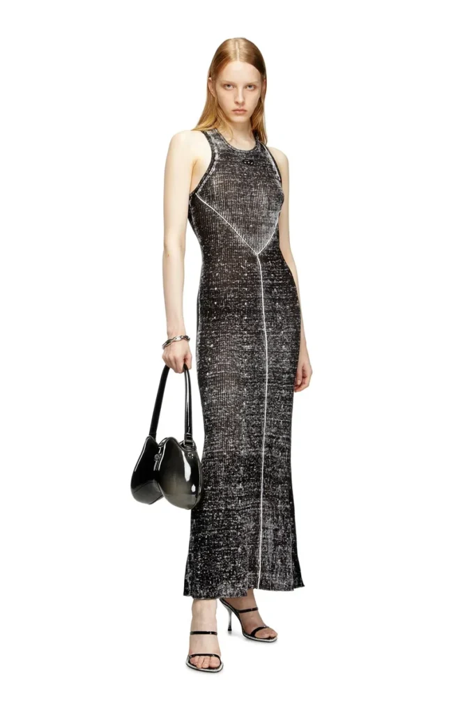 m-rab Rochie din tricot de in cu logo decupat m-rab Rochie din tricot de in cu logo decupat
