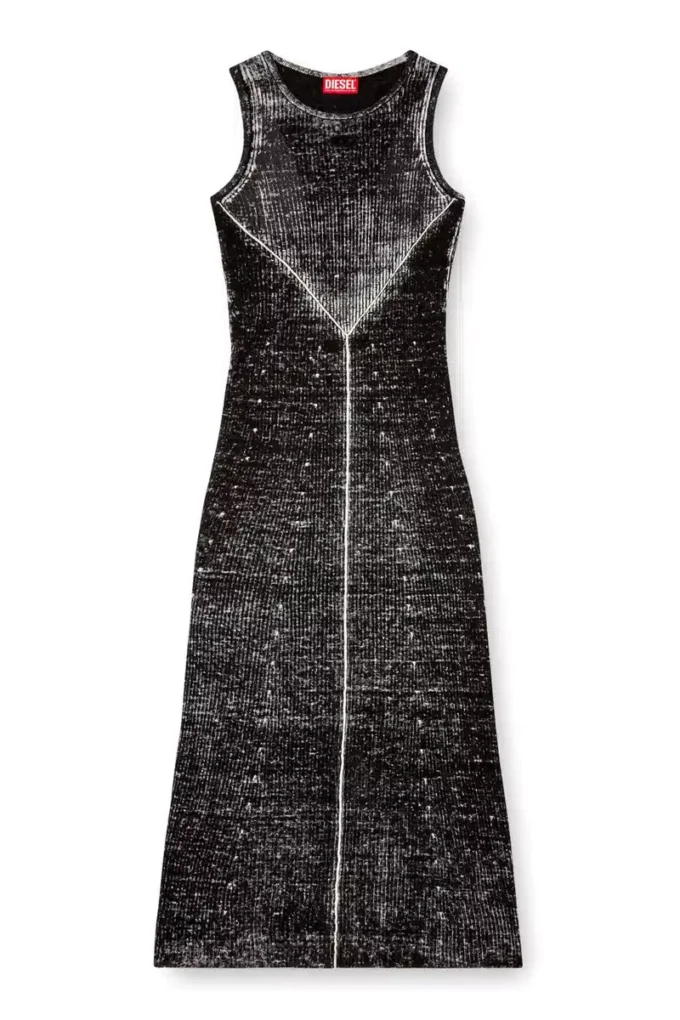 m-rab Rochie din tricot de in cu logo decupat m-rab Rochie din tricot de in cu logo decupat