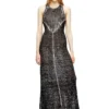 m-rab Rochie din tricot de in cu logo decupat m-rab Rochie din tricot de in cu logo decupat