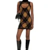 m-romko-dress Rochie din lână cu model argyle m-romko-dress Rochie din lână cu model argyle