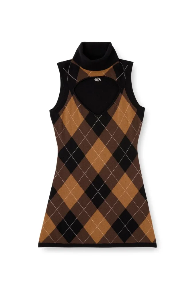 m-romko-dress Rochie din lână cu model argyle m-romko-dress Rochie din lână cu model argyle