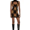 m-romko-dress Rochie din lână cu model argyle m-romko-dress Rochie din lână cu model argyle