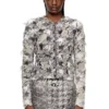 m-sibylla Cardigan din jacquard devoré cu model pied-de-poule m-sibylla Cardigan din jacquard devoré cu model pied-de-poule