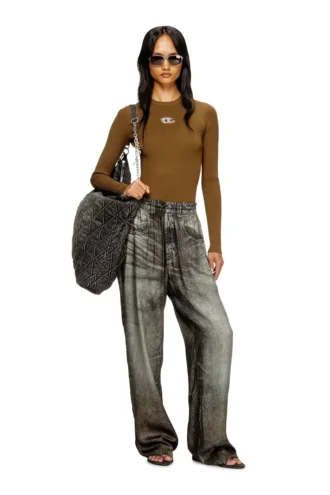 m-valari Top din tricot cu nervuri din amestec de viscoză cu Oval D m-valari Top din tricot cu nervuri din amestec de viscoză cu Oval D