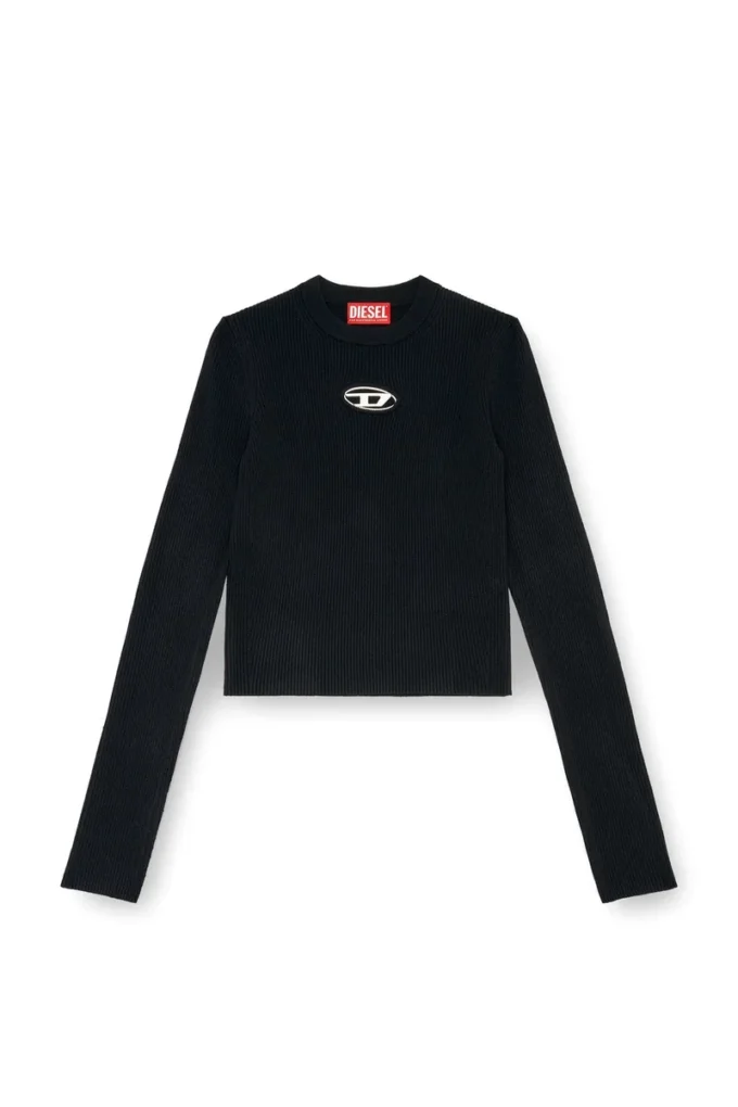 m-valari Top din tricot cu nervuri din amestec de viscoză cu Oval D m-valari Top din tricot cu nervuri din amestec de viscoză cu Oval D
