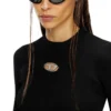 m-valari Top din tricot cu nervuri din amestec de viscoză cu Oval D m-valari Top din tricot cu nervuri din amestec de viscoză cu Oval D