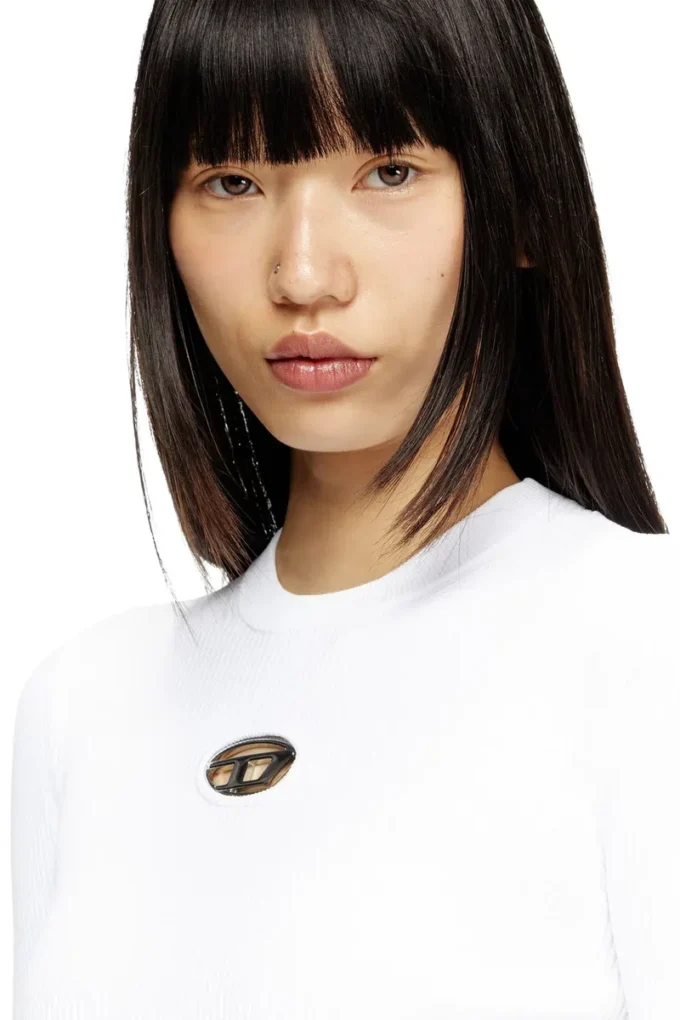 m-valari Top din tricot cu nervuri din amestec de viscoză cu Oval D m-valari Top din tricot cu nervuri din amestec de viscoză cu Oval D