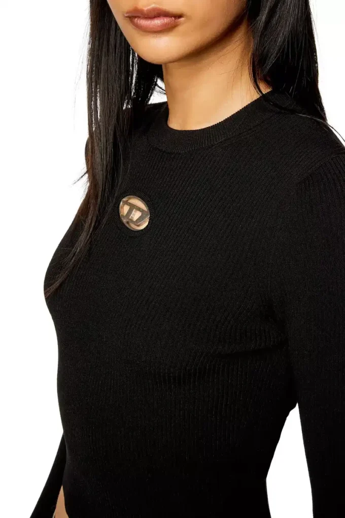 m-valary Bluză cu mâneci lungi din tricot cu nervuri m-valary Bluză cu mâneci lungi din tricot cu nervuri