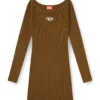 m-vera Rochie cu umeri decupați din tricot cu nervuri m-vera Rochie cu umeri decupați din tricot cu nervuri