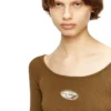m-vera Rochie cu umeri decupați din tricot cu nervuri m-vera Rochie cu umeri decupați din tricot cu nervuri