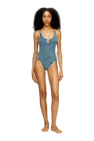 maura-dnm Body din bumbac elastic spălat cu efect marmorat